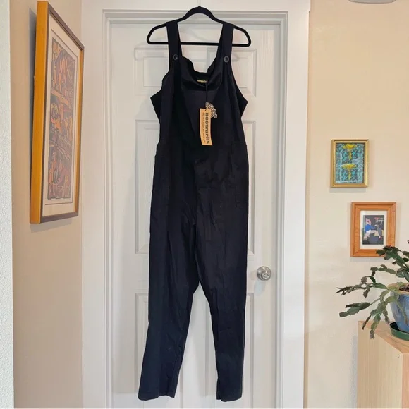 Nooworks Twill Classic Black Jumpsuit NWT - Picture 4 of 9